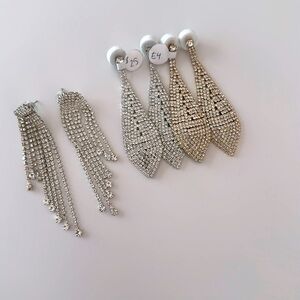 Three hanging earrings